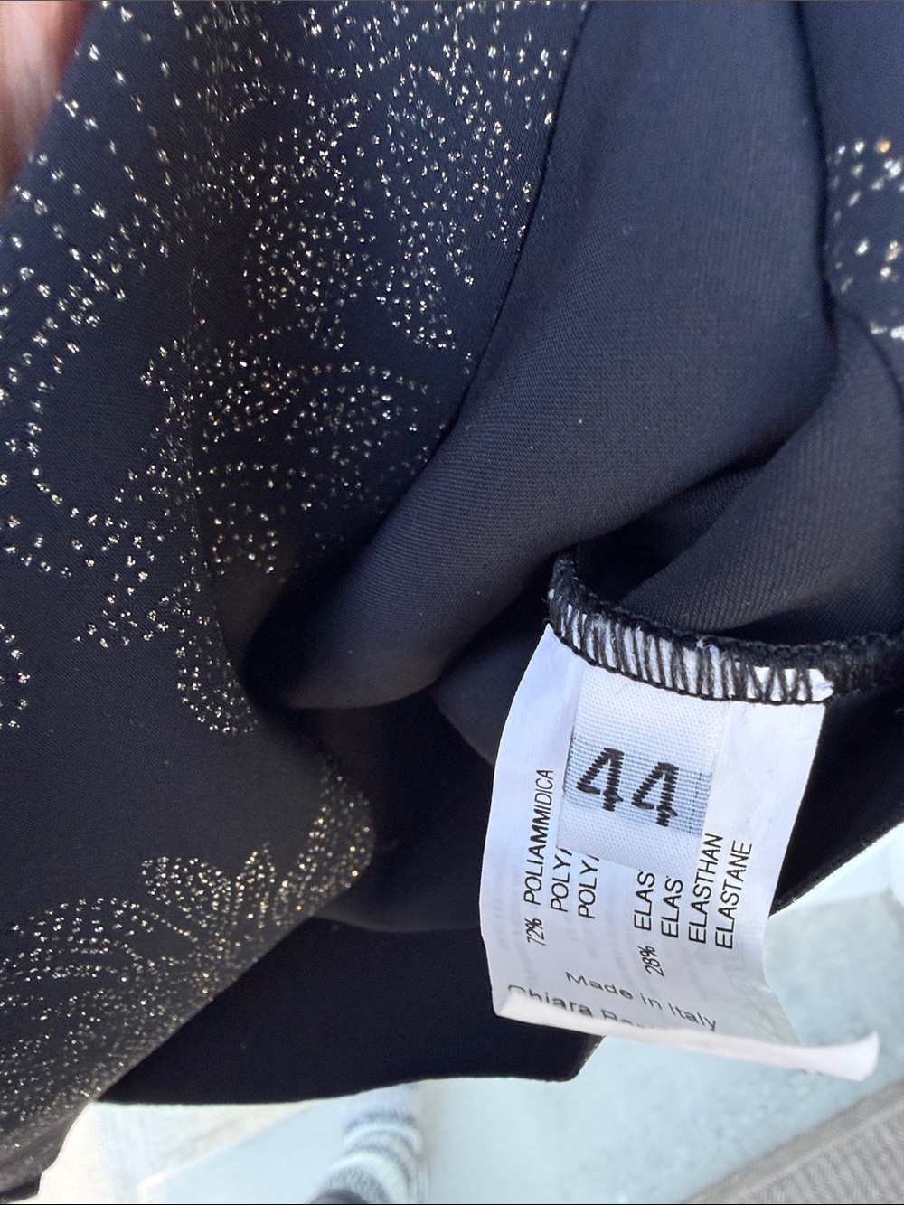 Chiara Boni Black Dress with Gold Glitter - Picture 4 of 5